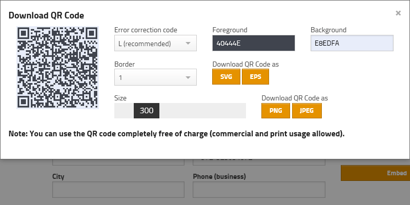 QR Code Generation